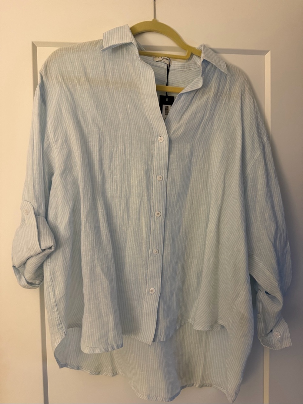 Artizia Babaton Light Blue Striped Button-Front Top